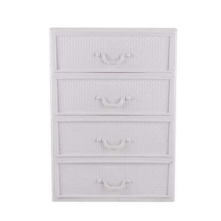 HOMEPRO APISITH DRAWER 4 TIER RATTAN W60XD42XH83 CM WHITE