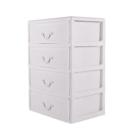 HOMEPRO APISITH DRAWER 4 TIER RATTAN W60XD42XH83 CM WHITE