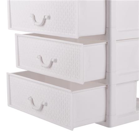 HOMEPRO APISITH DRAWER 4 TIER RATTAN W60XD42XH83 CM WHITE