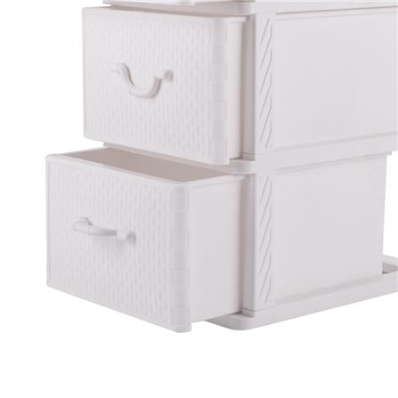 HOMEPRO APISITH DRAWER 4 TIER RATTAN W40XD50XH104 CM WHITE