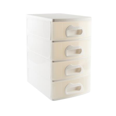 4 MINI DRAWER API 1034 18.5X26.3X31CM WHITE