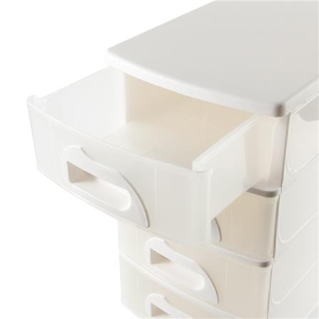 4 MINI DRAWER API 1034 18.5X26.3X31CM WHITE