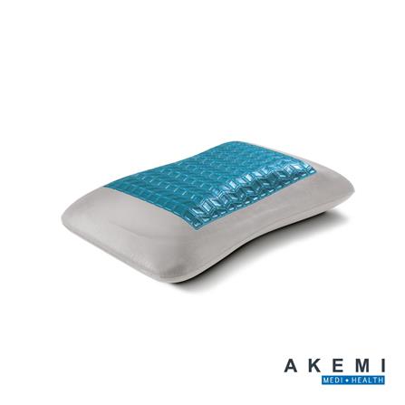 AKEMI MEMORY PILLOW M+H ORTHO HYDRO GEL BAMBOO CHARCOAL 60X40X14CM WHITE