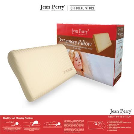 JEAN PERRY MEMORY PILLOW 60X36X9/12CM WHITE