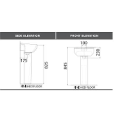 CLAYTAN FULL PEDESTAL LEG  BP 1754M WHITE
