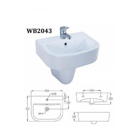 SERICITE WASHBASIN WALL HUNG ENTHALPY WB2043 WHITE