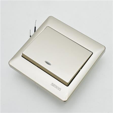 20A 1GANG 1WAY DOUBLE-POLE SWITCH WITH LED SIMON 52023BLD CC CHAMPAGNE