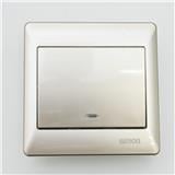 32A 1GANG 1WAY DOUBLE-POLE SWITCH WITH LED SIMON 53223BLD CC CHAMPAGNE