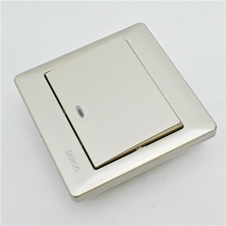 32A 1GANG 1WAY DOUBLE-POLE SWITCH WITH LED SIMON 53223BLD CC CHAMPAGNE