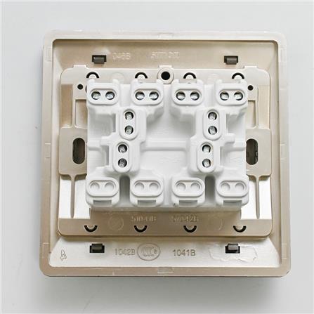 SIMON SWITCH 10A 4 GANG 1 WAY 51041B CHAMPAGNE MATTBLACK