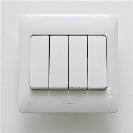 16A 4 GANG 1 WAY SWITCH K274-WH T&J