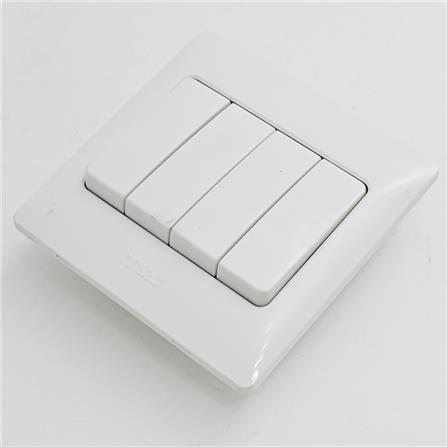16A 4 GANG 1 WAY SWITCH K274-WH T&J