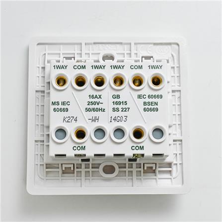 16A 4 GANG 1 WAY SWITCH K274-WH T&J