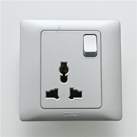 13A 1G UNI SWITCH SCKT K818S-MSL T&J