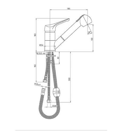 PAINI SINK FAUCET 04CR568 W5XD27XH18 CM