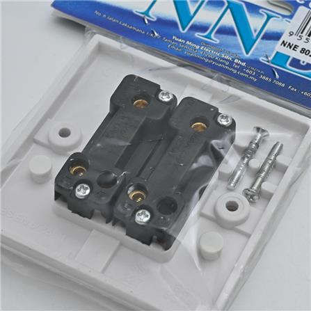 2 GANG 1 WAY FLUSH SWITCH 802/1 NNE