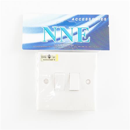 2 GANG 2 WAY FLUSH SWITCH 802/2 NNE