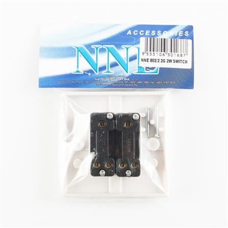 2 GANG 2 WAY FLUSH SWITCH 802/2 NNE