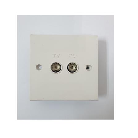 2 GANG TV/FM COXIAL SOCKET OUTLET 882 NNE