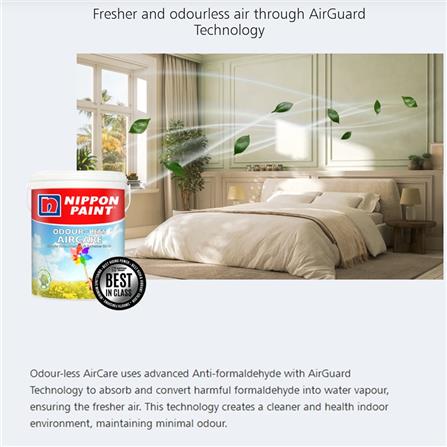 NIPPON ODOUR-LESS AIRCARE 4.50L LS BASE D INTERIOR PAINT