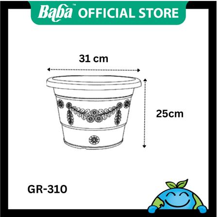 BIO ROMAN FLOWER POT BABA GR310 COTTA