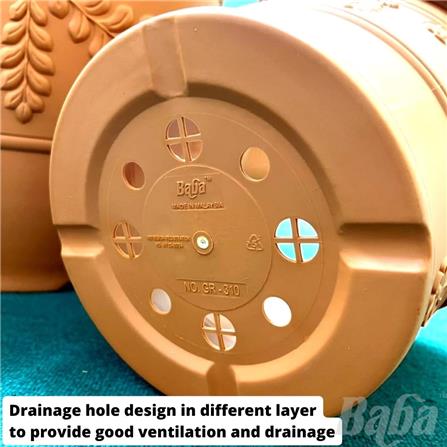 BIO ROMAN FLOWER POT BABA GR310 COTTA