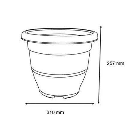 BABA BIODEGRADABLE ELEGANT SERIES FLOWER POT EG-310 COTTA