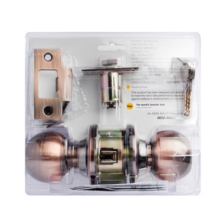 YALE ENTRANCE KNOB KN-VCA5127US11 ANTIQUE COPPER