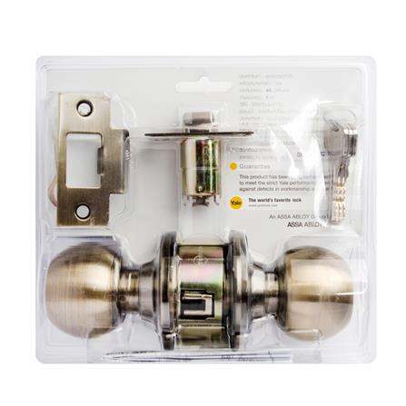 YALE ENTRANCE KNOB KN-VCA5127US5 ANTIQUE BRASS