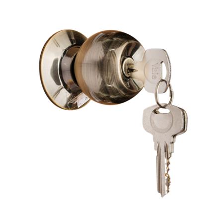 YALE ENTRANCE KNOB KN-VCA5127US5 ANTIQUE BRASS