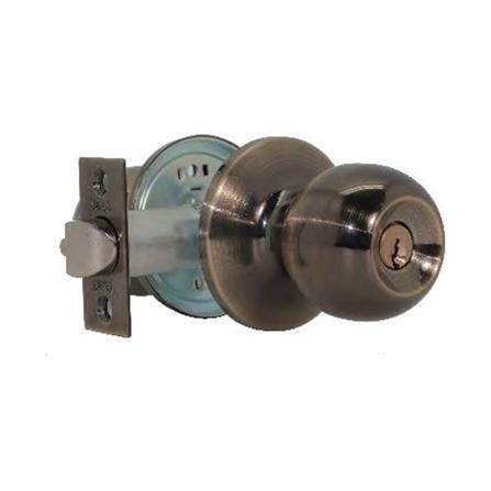 YALE ENTRANCE KNOB KN-VCA5127US5 ANTIQUE BRASS