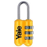 YALE 23MM COMBINATION PADLOCK 3-DIGIT YP2/23/128/1Y YELLOW