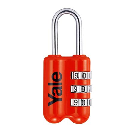 YALE 23MM COMBINATION PADLOCK 3-DIGIT YP2/23/128/1R RED
