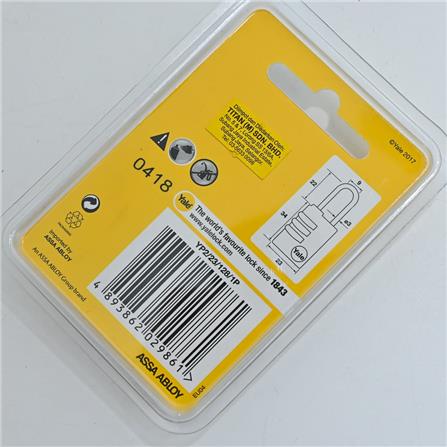 YALE 23MM COMBINATION PADLOCK 3-DIGIT YP2/23/128/1P PINK