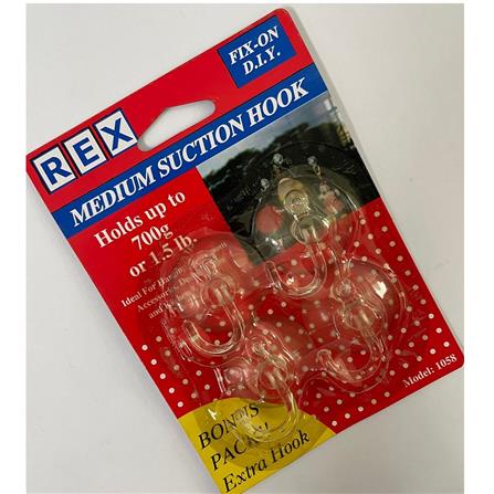 REX MEDIUM SUCTION HOOK 1058 CLEAR