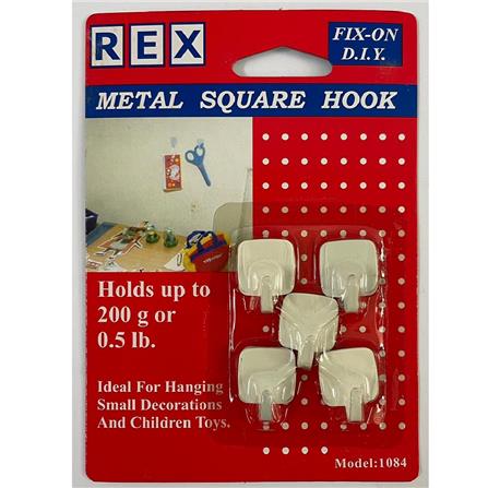 REX METAL SQUARE HOOK 1084 WHITE