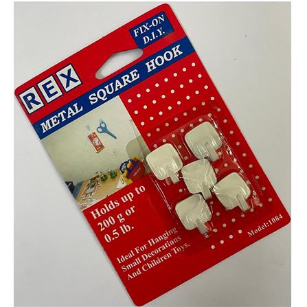REX METAL SQUARE HOOK 1084 WHITE