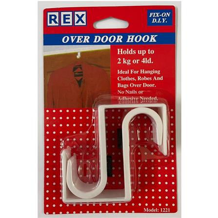 REX OVER DOOR HOOK 1221 WHITE