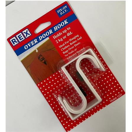 REX OVER DOOR HOOK 1221 WHITE