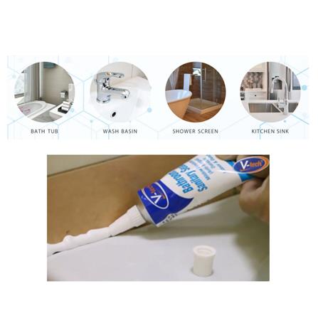 V-TECH BATHROOM & SANITARY SEALANT VT-132B1 75GM