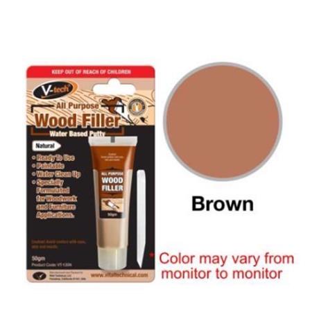 V-TECH ALL PURPOSE WOOD FILLER VT-135 BROWN 50G