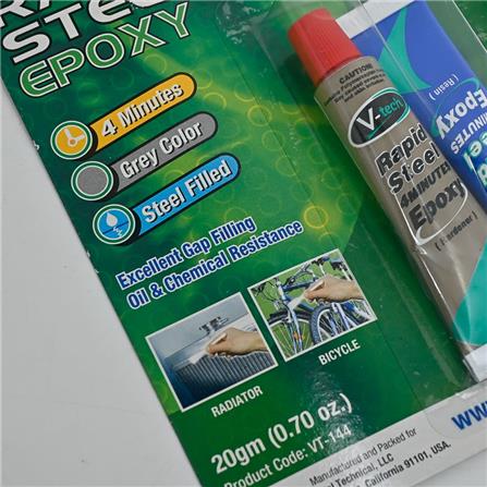 V-TECH RAPID STEEL EPOXY 4 MINUTES VT-144 20G GREY
