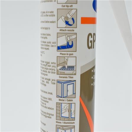 V-TECH GP SEALANT ACETIC SILICONE VT-202 230ML CLEAR