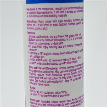 V-TECH SANITARY SEALANT VT-212 WHITE 300ML