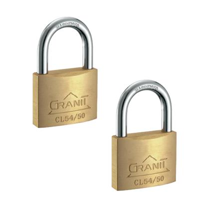 GERE KEYED ALIKE SET PADLOCK CL54502KA 50MM BRASS 2 EACH