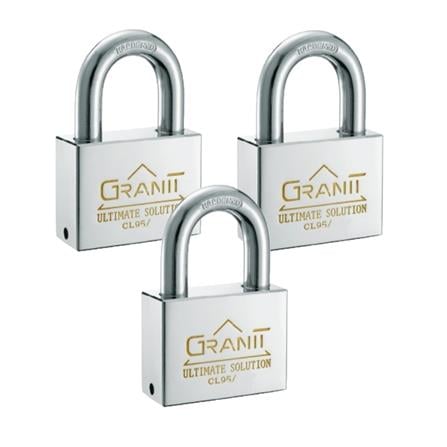 GERE KEYED ALIKE PADLOCK SET CL95403KA 40MM CHROME 3 EACH