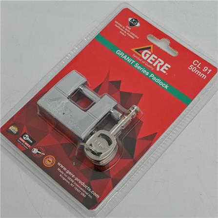 GERE PADLOCK SINGLE CL9150 50MM CHROME 1 EACH