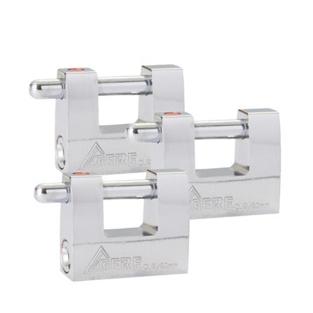 GERE KEYED ALIKE PADLOCK SET CL91503KA 50MM CHROME 3 EACH