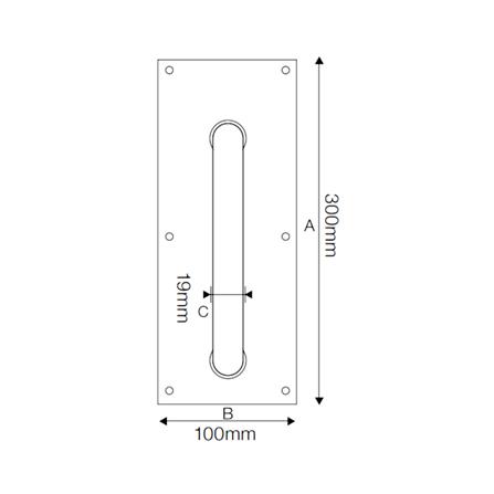 GERE PULL HANDLE GPH-2 STAINLESS STEEL 1 EACH SATIN CHROME