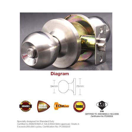 GERE BATHROOM KNOB G9502-M26D STAINLESS STEEL